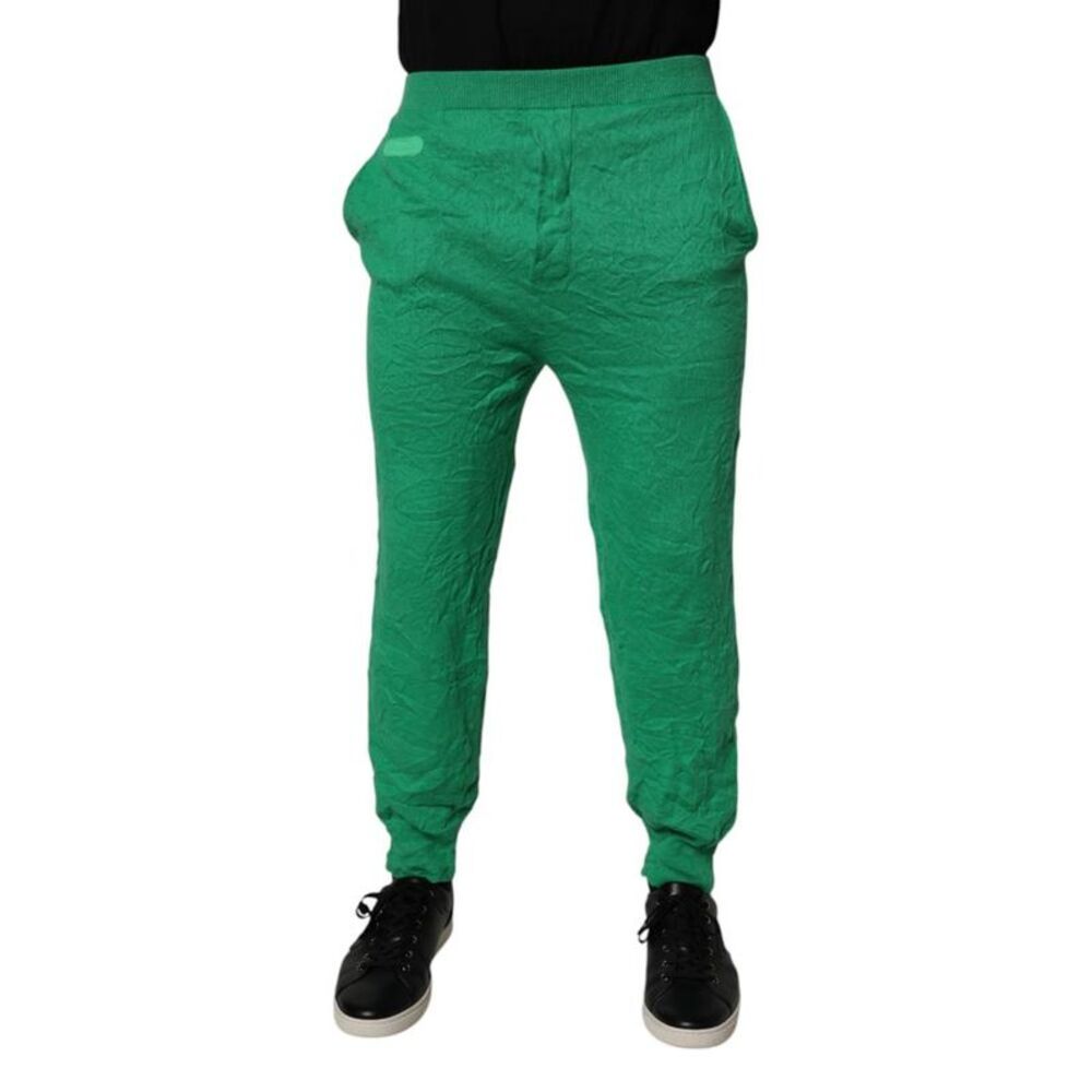 Dsquared² Knit Pants Relaxed Fit Men Green Bottoms